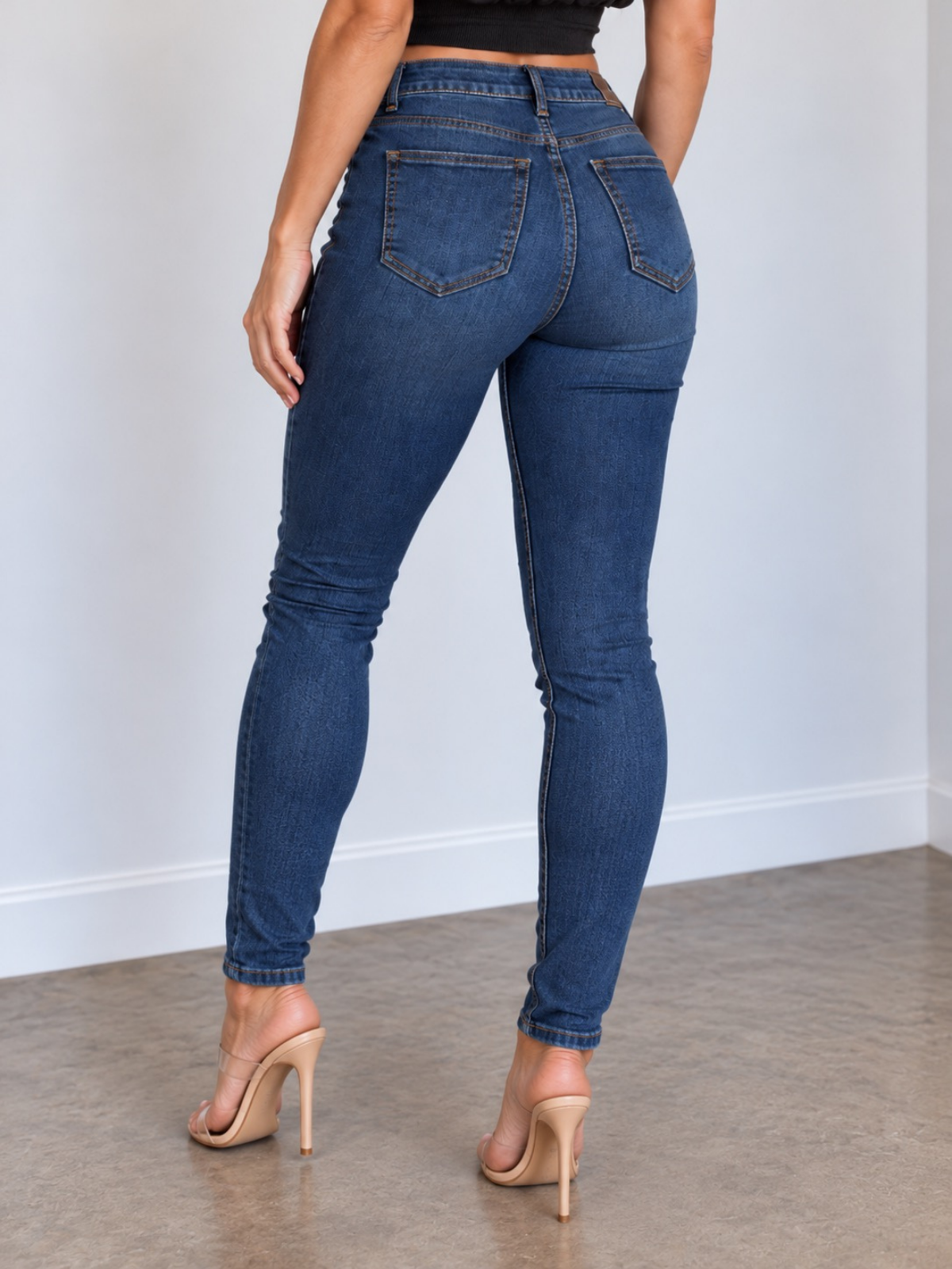 Sculpt Fitted Skinny Jeans Dark Blue Wash S, Dark Blue Wash M, Dark Blue Wash L, Dark Blue Wash XL, Dark Blue Wash 2XL, Dark Blue Wash 3XL