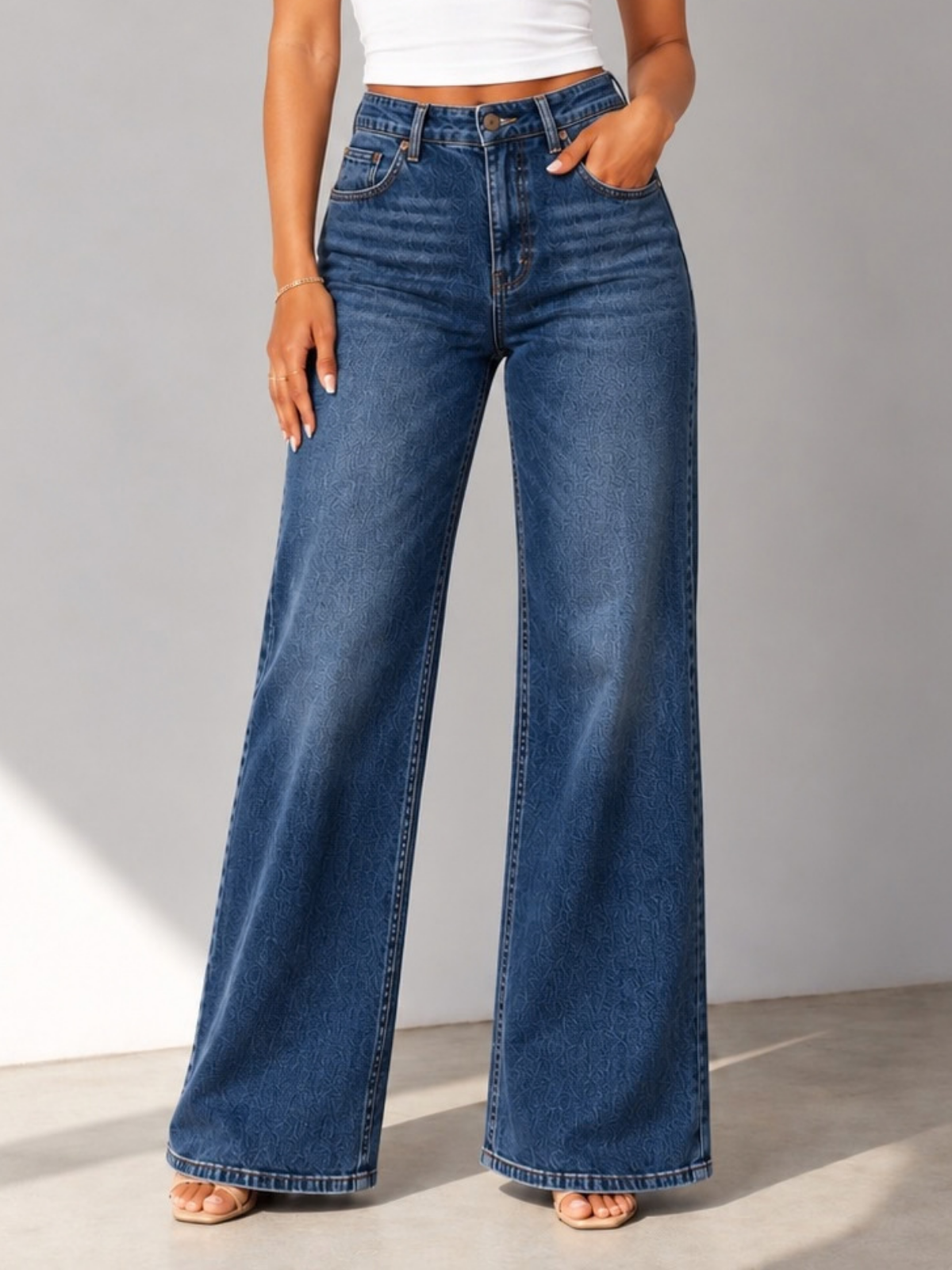 Sculpt Fitted Flare Jeans Dark Vintage Blue Wash XS, Dark Vintage Blue Wash S, Dark Vintage Blue Wash M, Dark Vintage Blue Wash L, Dark Vintage Blue Wash XL, Dark Vintage Blue Wash 2XL, Dark Vintage Blue Wash 3XL