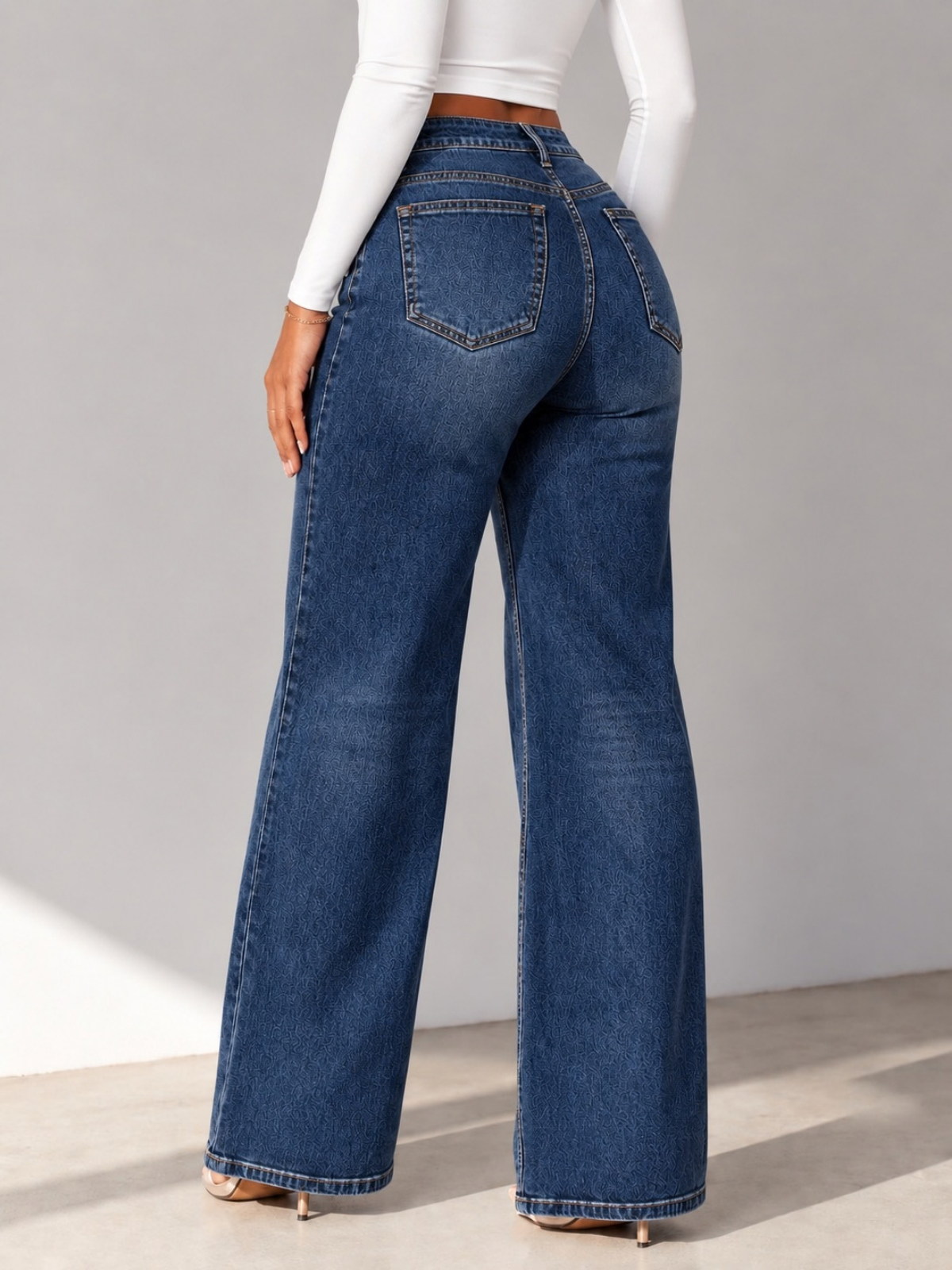 Sculpt Fitted Flare Jeans Dark Vintage Blue Wash XS, Dark Vintage Blue Wash S, Dark Vintage Blue Wash M, Dark Vintage Blue Wash L, Dark Vintage Blue Wash XL, Dark Vintage Blue Wash 2XL, Dark Vintage Blue Wash 3XL