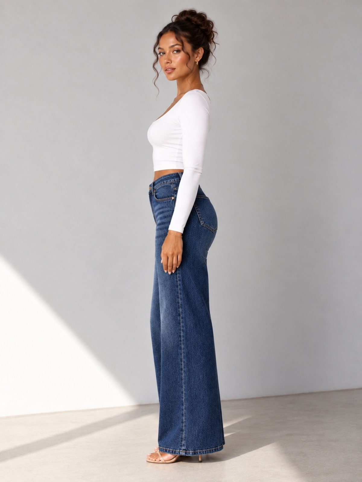 Sculpt Fitted Flare Jeans Dark Vintage Blue Wash XS, Dark Vintage Blue Wash S, Dark Vintage Blue Wash M, Dark Vintage Blue Wash L, Dark Vintage Blue Wash XL, Dark Vintage Blue Wash 2XL, Dark Vintage Blue Wash 3XL