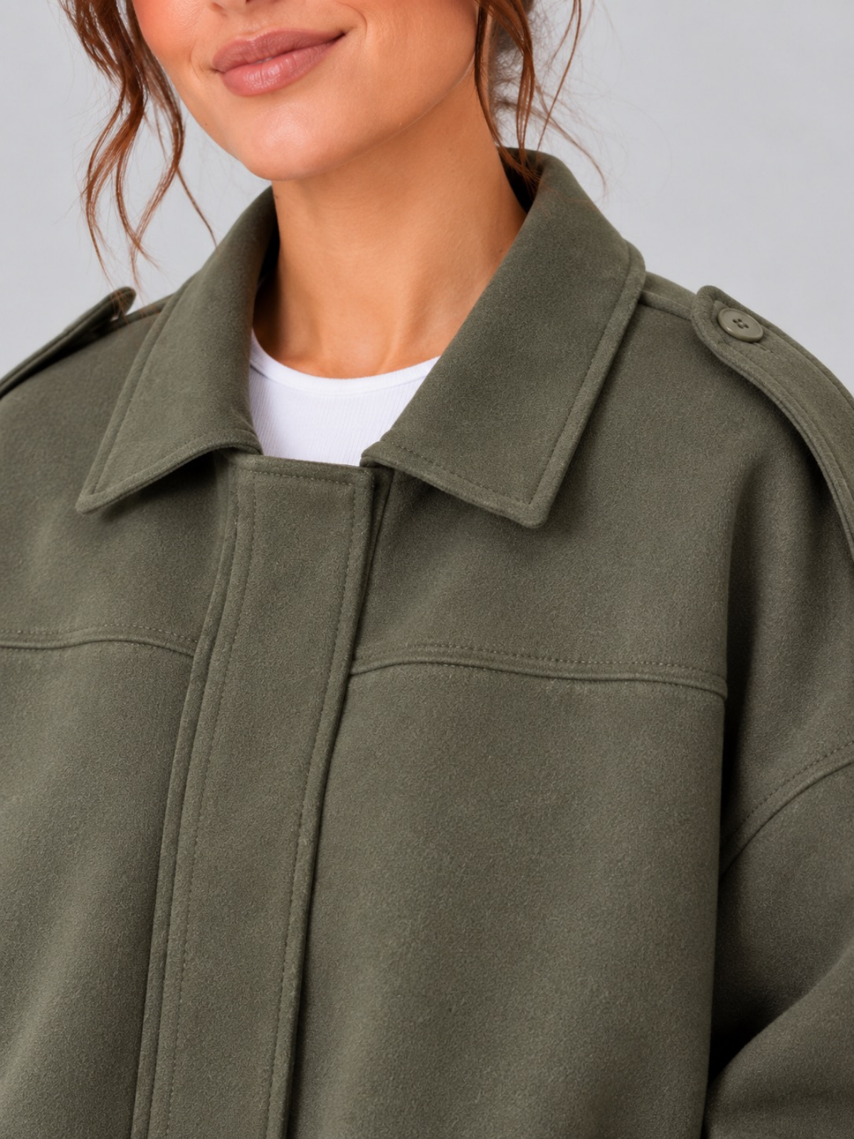 SIACHA Oversized Cropped Bomber Jacket