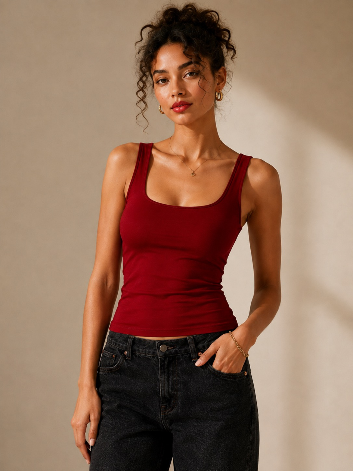 Sculpt Tank Crimson Red XS, Crimson Red S, Crimson Red M, Crimson Red L, Crimson Red XL