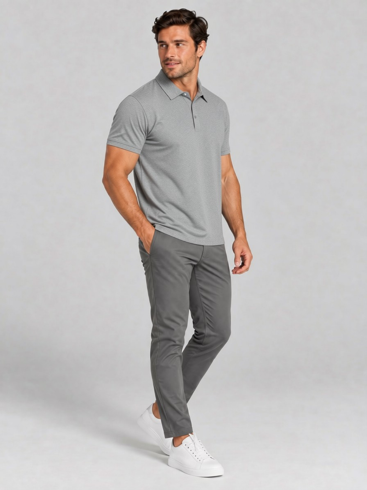 Sculpt Polo Grey S, Grey M, Grey L, Grey XL, Grey 2XL, Grey 3XL