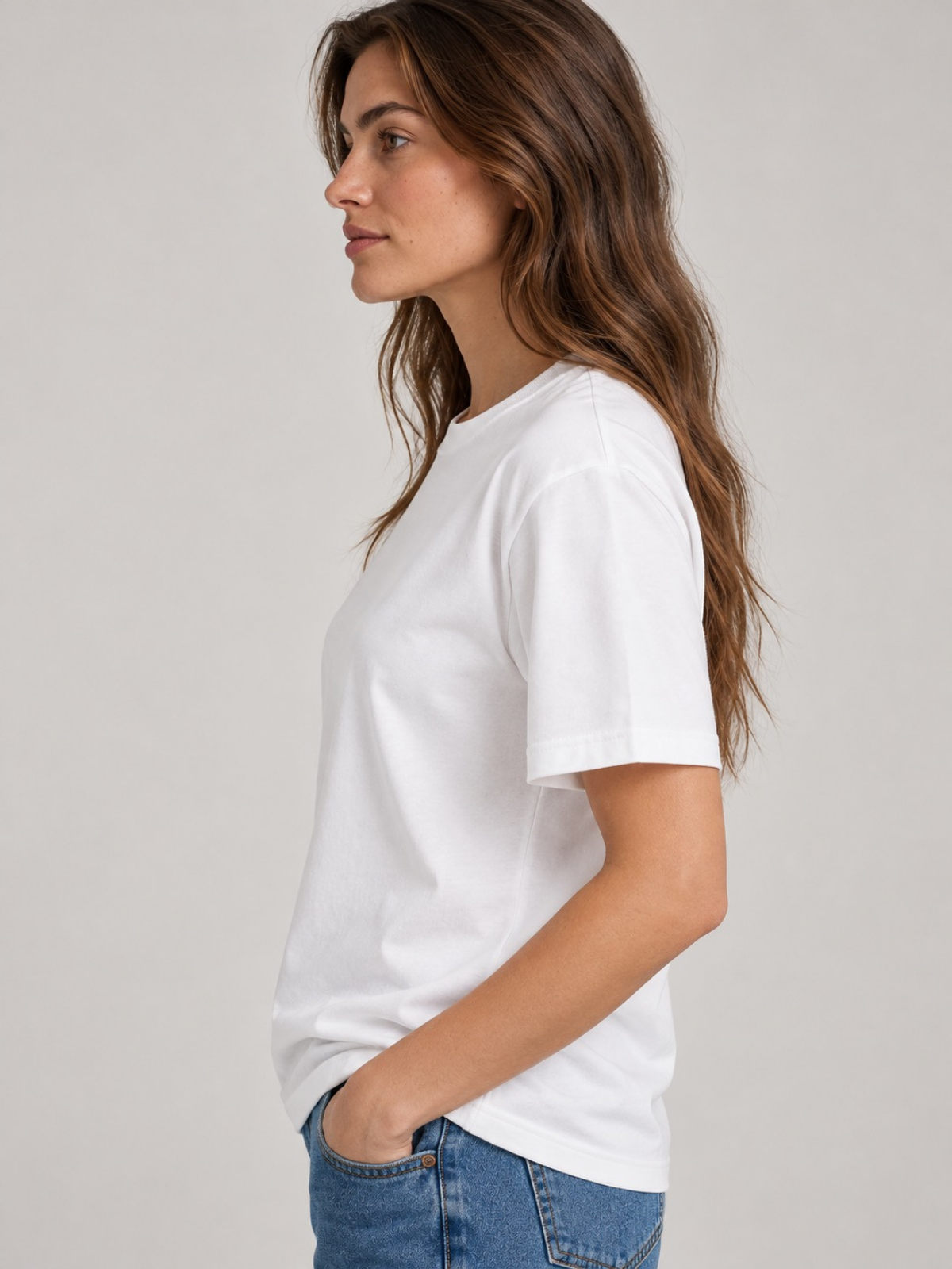 Cotton Short Sleeve Crew Neck T-Shirt White XS, White S, White M, White L