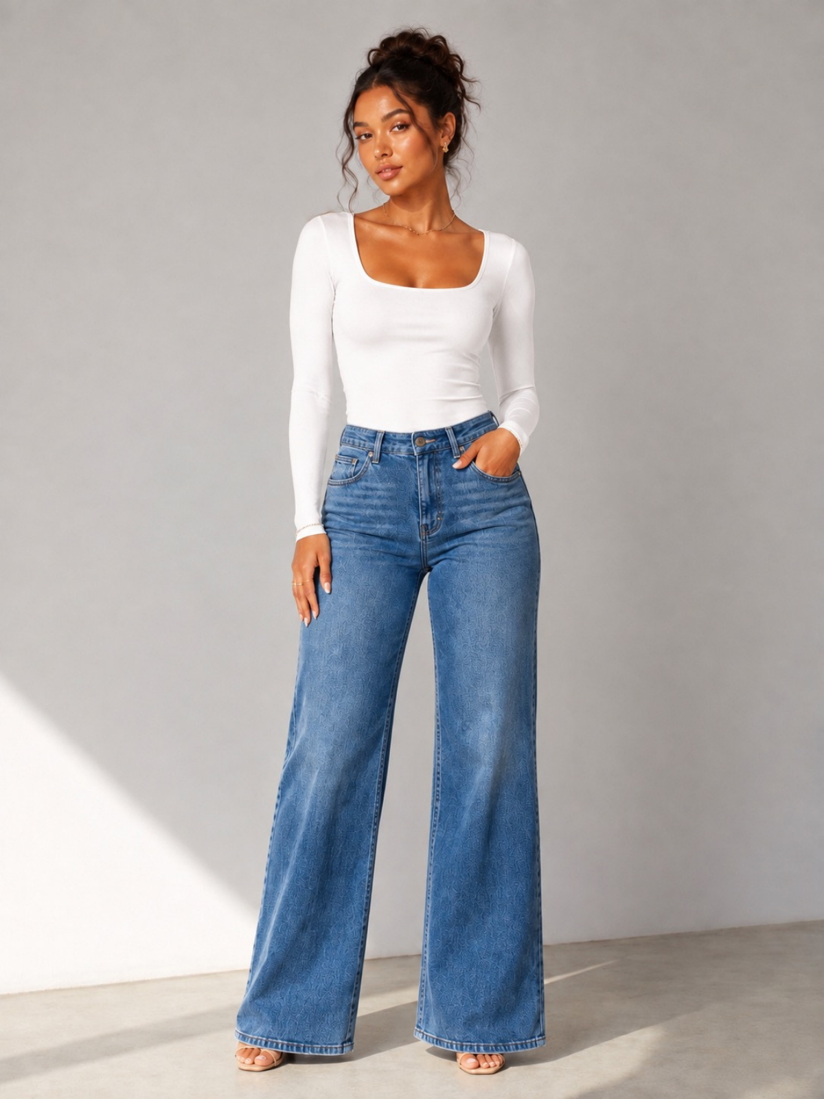 Mid-Rise Sculpt Jeans Vintage Blue Wash S, Vintage Blue Wash M, Vintage Blue Wash L, Vintage Blue Wash XL